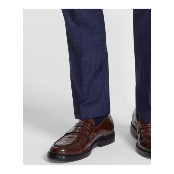 Tommy Hilfiger Mens Stretch Wool Blend Plaid Suit Dress Pant Blue Size 32W NWT - Picture 3 of 6